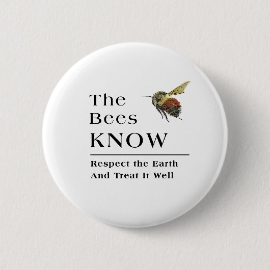 De bijen kennen ronde button 5,7 cm (Voorkant)
