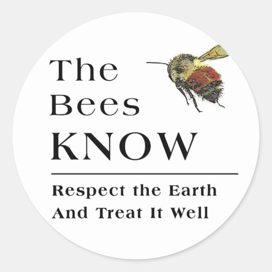 De bijen kennen ronde sticker (Voorkant)