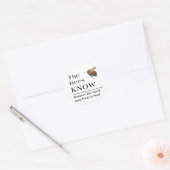 De bijen kennen ronde sticker (Envelop)