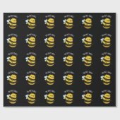 De bijen Knees Funny Bumble Bee Pun Dark BG Cadeaupapier (Vlak)