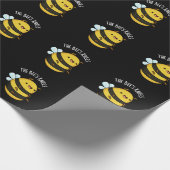 De bijen Knees Funny Bumble Bee Pun Dark BG Cadeaupapier (Hoek)