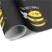 De bijen Knees Funny Bumble Bee Pun Dark BG Cadeaupapier (Rol Hoek)