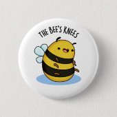 De bijen Knees Funny Bumble Bee Pun Ronde Button 5,7 Cm (Voorkant)