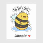 De bijen Knees Funny Bumble Bee Pun Sticker (Vel)