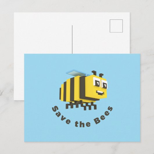 De bijen opslaan briefkaart (Voorkant / Achterkant)