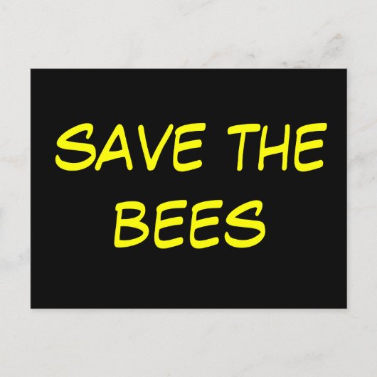 de bijen redden briefkaart (Voorkant)