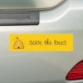 de bijen redden bumpersticker (Op auto)