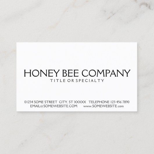 de bijen redden visitekaartje (Achterkant)