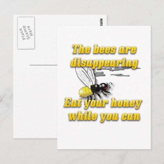 De bijen verdwijnen grappig briefkaart (Voorkant / Achterkant)