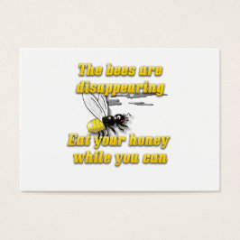 De bijen verdwijnen visitekaartje