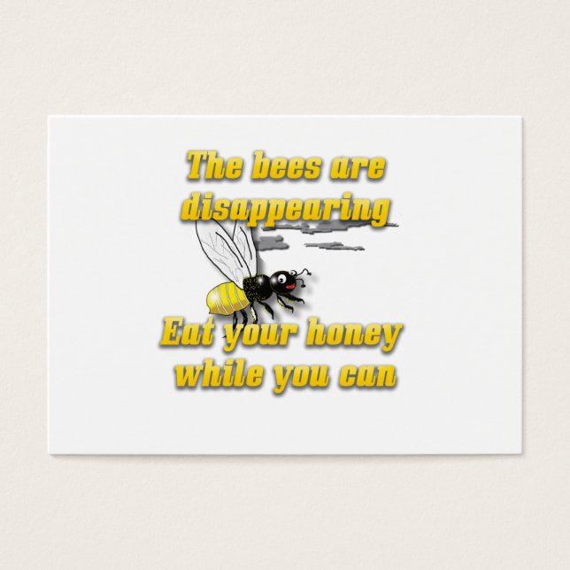 De bijen verdwijnen visitekaartje (Voorkant)