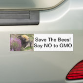 De bijen zeggen nee tegen de Bumpersticker van GGO (Op auto)