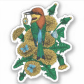 De bijeneter met de gouden hanger sticker (Voorkant)