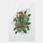 De bijeneter met de gouden hanger theedoek (Verticaal)