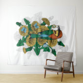 De bijeneter met de gouden hanger wandkleed (In Situ (horizontaal))