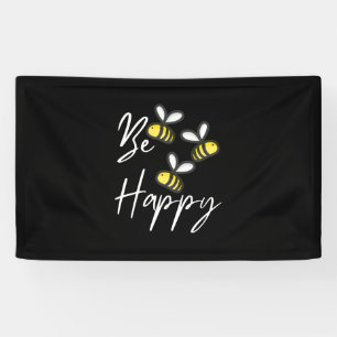 De bijenhouder is blij spandoek