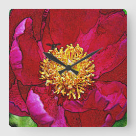 De bijenklok vierkante klok