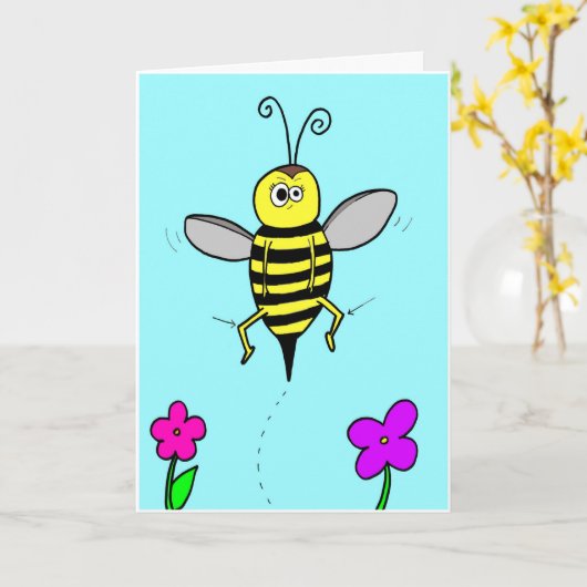 De bijenknees kaart (Gele Bloem)