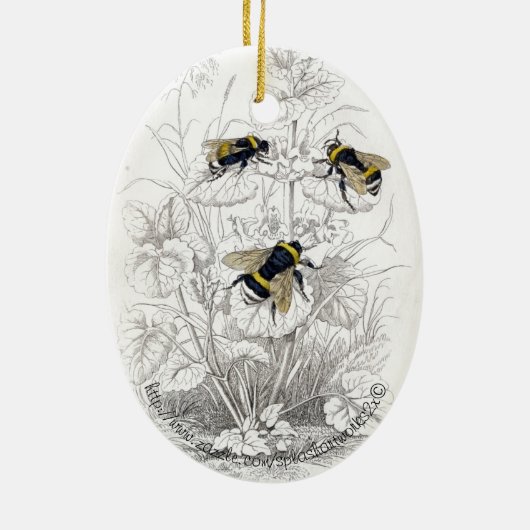 "De bijenknees" Keramisch Ornament (Achterkant)