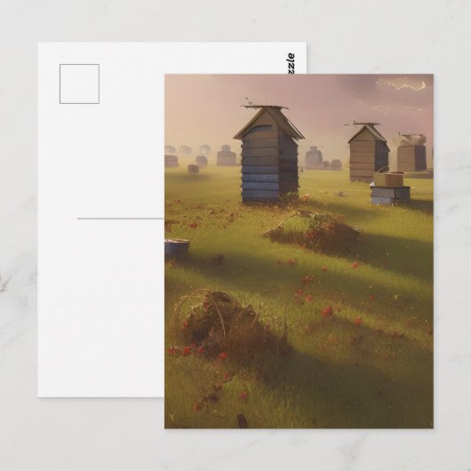 De bijenkorven schilderen briefkaart (Voorkant / Achterkant)