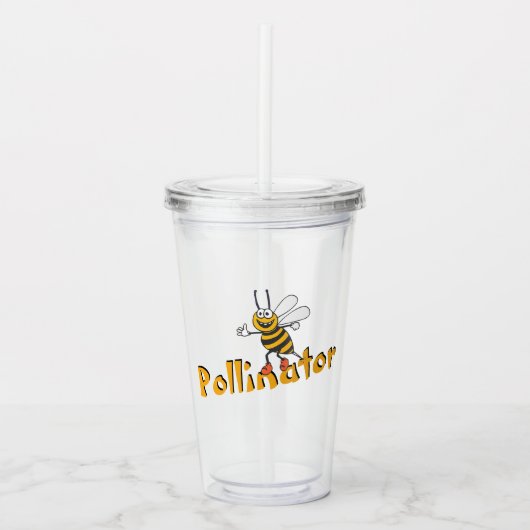 De bijenpolinator acryl drinkbeker (Voorkant)