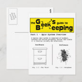 De bijenteelt van de geek (het Overzicht van het S Briefkaart (Voorkant / Achterkant)