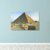 De bijna 5000 2 Pyramiden van Giza Canvas Afdruk (Insitu (Houten vloer))