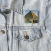 De bijna 5000 2 Pyramiden van Giza Vierkante Button 5,1 Cm (In situ)