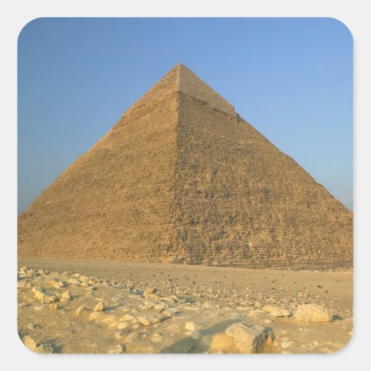 De bijna 5000 Pyramiden van Giza Vierkante Sticker (Voorkant)