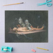 De bijna-doodervaring van een man en gotische gees tissuepapier (Craft)