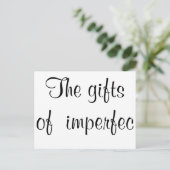 De (bijna) geschenken van onvolmaaktheidsmatig bri briefkaart (Staand voorkant)