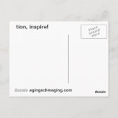 De (bijna) geschenken van onvolmaaktheidsmatig bri briefkaart (Achterkant)