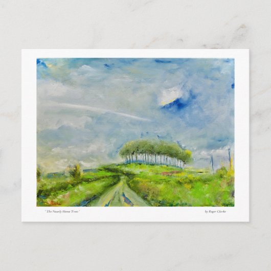 De bijna huisbomen briefkaart (Voorkant)