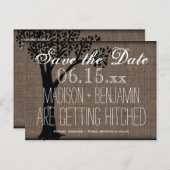 De bijtende Boom van het Land Burlap sparen de Bri Aankondigingskaart (Voorkant / Achterkant)