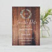 De bijtende botanische waterverf laat de datum ops save the date (Staand voorkant)