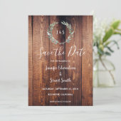 De bijtende botanische waterverf laat de datum ops save the date (Staand voorkant)