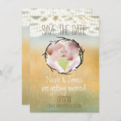 De bijtende Koord lichten sparen de Datum FOTO Kaa Kaart (Voorkant / Achterkant)