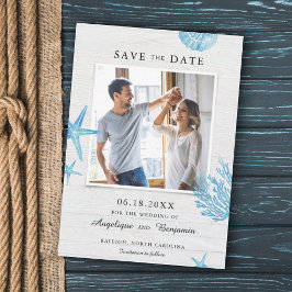 De bijtende Nautische Seashells sparen de Datum