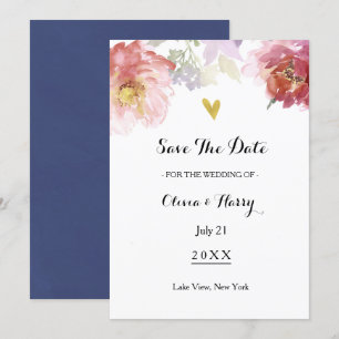 De bijtende Waterverf Floral sparen de Kaart van d