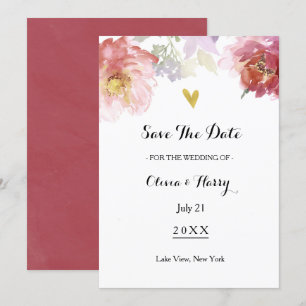 De bijtende Waterverf Floral sparen de Kaart van d