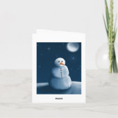 De bijverdienste van de sneeuwman feestdagen kaart (Achterkant)