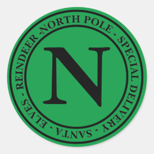 De bijzondere levering van de Noordpool met Kerstm Ronde Sticker