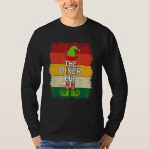 De Biker Elf Matching Groep Kerstfeest Pajam T-shirt
