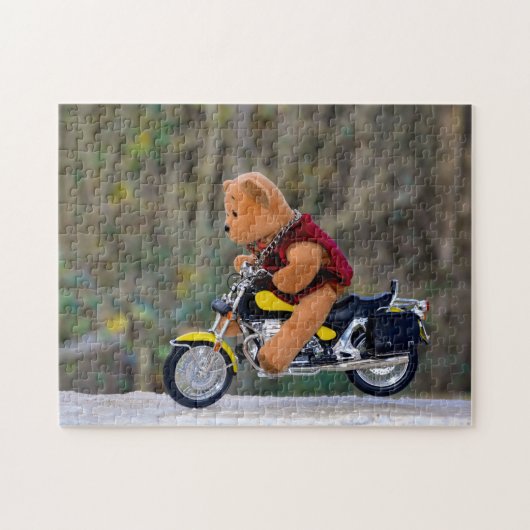 De biker - Teddy - Legpuzzel (Horizontaal)