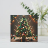 De biljartboom feestdagenkaart (Staand voorkant)