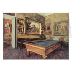 De biljartkamer bij Menil Hubert door Edgar Degas
