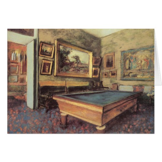 De biljartkamer bij Menil Hubert door Edgar Degas (Voorkant Horizontaal)