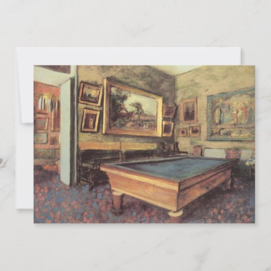 De biljartkamer bij Menil Hubert door Edgar Degas (Voorkant)