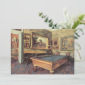De biljartkamer bij Menil Hubert door Edgar Degas (Staand voorkant)
