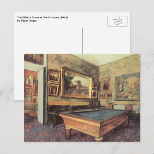De Billiard Room in Menil Hubert van Edgar Degas Briefkaart (Voorkant / Achterkant)